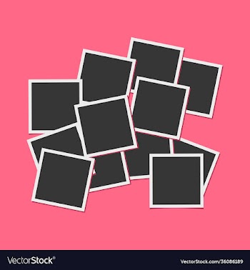 black and white photo frames isolated on living