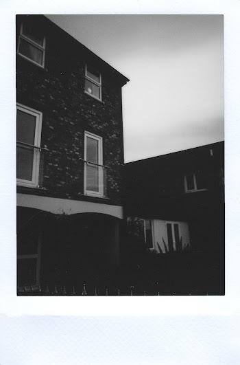 Black and White Photo of a House