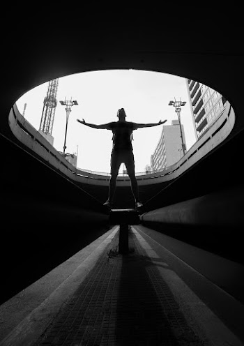 Black and White Photo of a Man