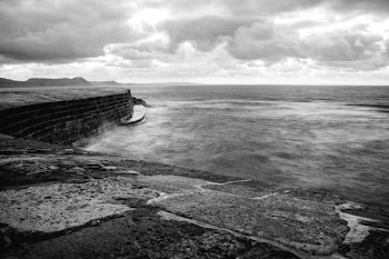 Black And White Photo Of Cliff