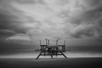 Black And White Photo Of Dock