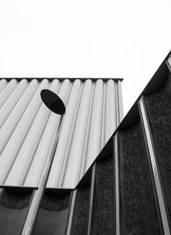 Black and White Photo of Post