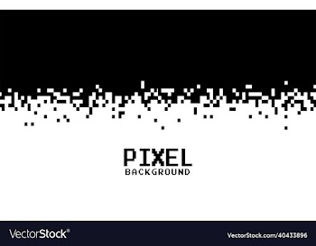 black and white pixels background in flat style