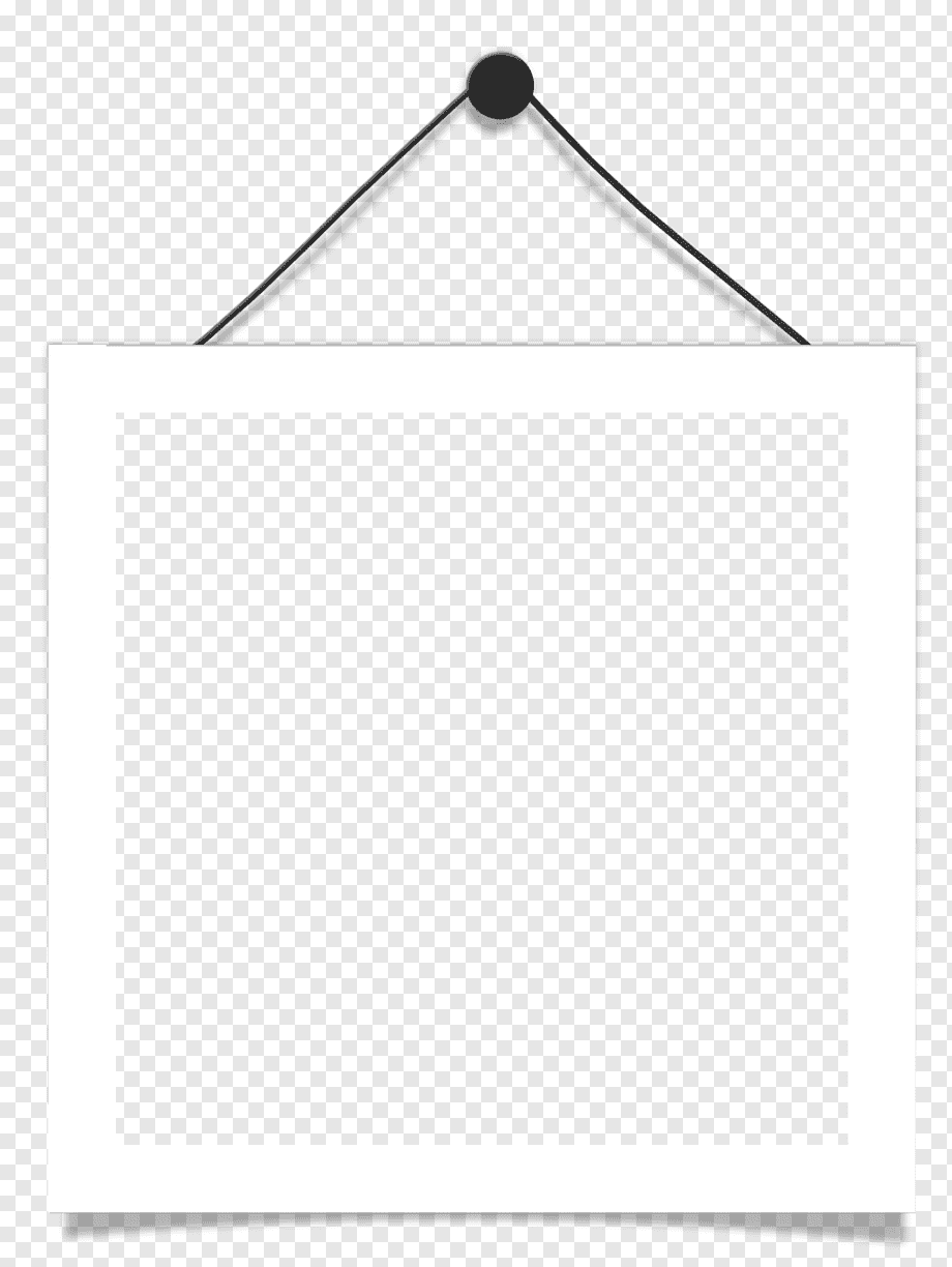 Black and white Point Angle, Hanging frame, square white hanging frame in close-up graphy, frame, white, golden Frame png