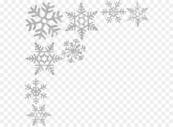 Black and white Point Pattern - Snowflakes border PNG image 