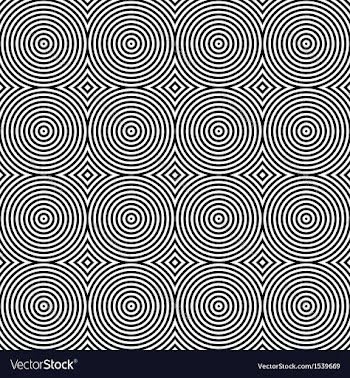  					Black and White Psychedelic Circular Textile vector image														