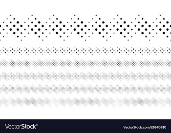 Black and white repeating dotted pattern page vector image