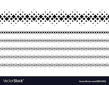 Black and white repeating geometrical square vector image