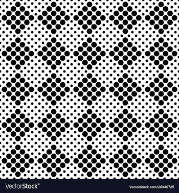 Black and white retro circle pattern background vector image