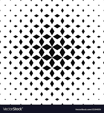 Black and white rhombus pattern background vector image