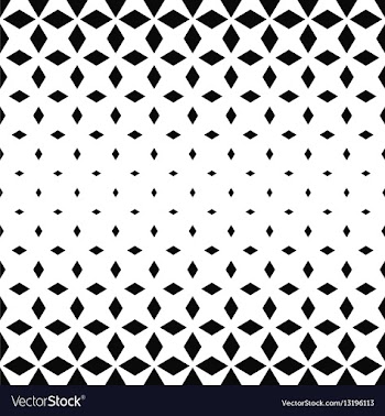 Black and white rhombus pattern background vector image