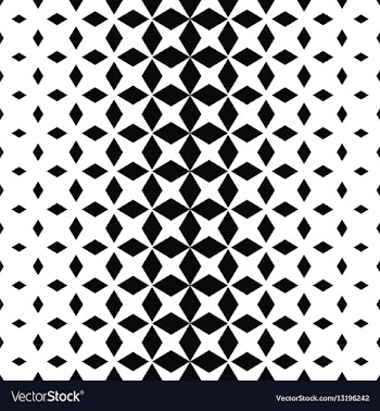 Black and white rhombus pattern background vector image