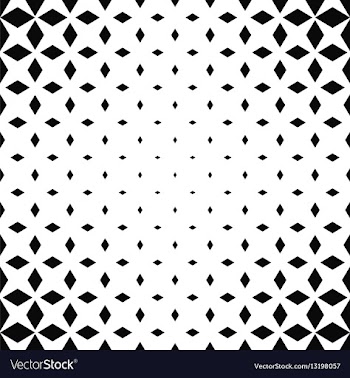 Black and white rhombus pattern background vector image