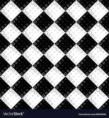Black and white ring pattern background design vector image