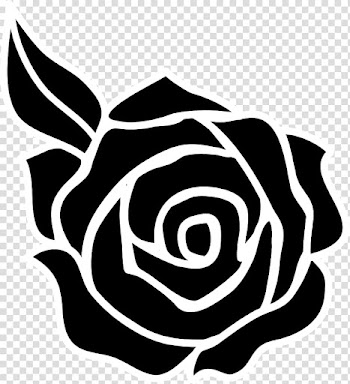 Black and white rose illustration, Silhouette Rose , Rose transparent background PNG clipart