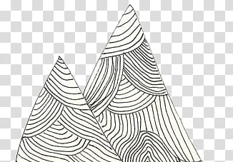 BLACK AND WHITE S, two triangular white and black lined illustrations transparent background PNG clipart