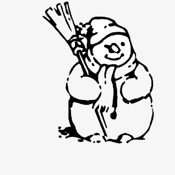 Black And White Scarf Around The Snowman, Black Vector, Snowman ...