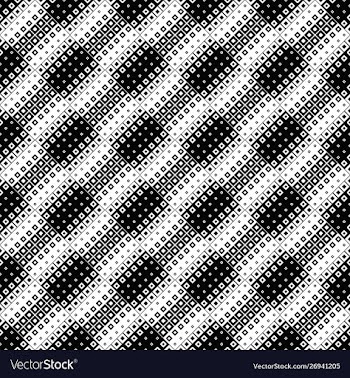 Black and white seamless abstract diagonal square vector image
