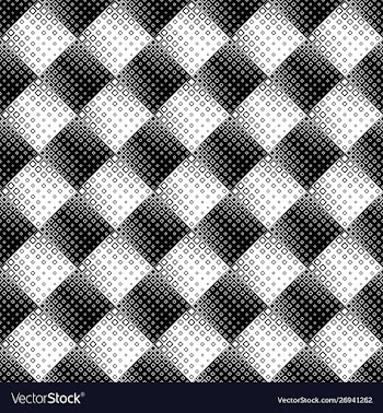 Black and white seamless abstract diagonal square vector image