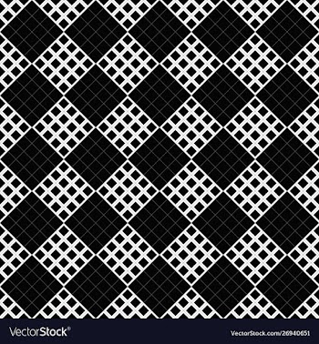 Black and white seamless abstract square pattern vector image