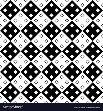 Black and white seamless abstract square pattern vector image