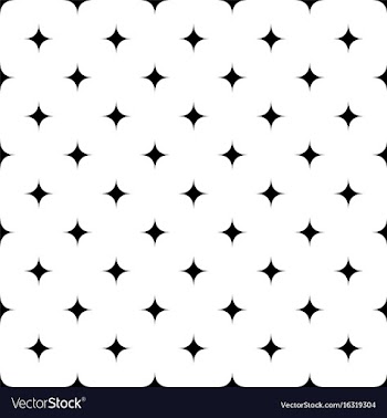 Black and white seamless abstract star pattern vector image
