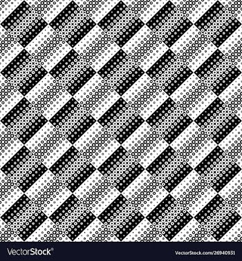 Black and white seamless circle pattern vector image