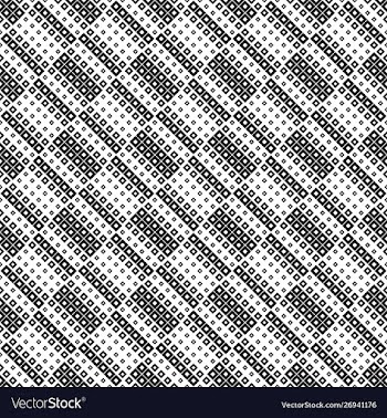 Black and white seamless diagonal square pattern vector image