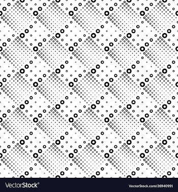 Black and white seamless geometrical circle vector image
