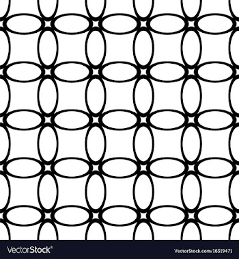 Black and white seamless geometrical ellipse grid vector image