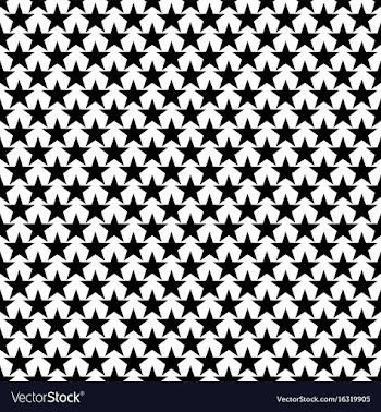 Black and white seamless geometrical pentagram vector image