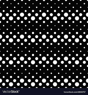 Black and white seamless retro dot pattern vector image