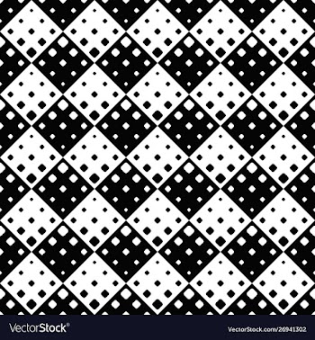 Black and white seamless rounded diagonal square vector image
