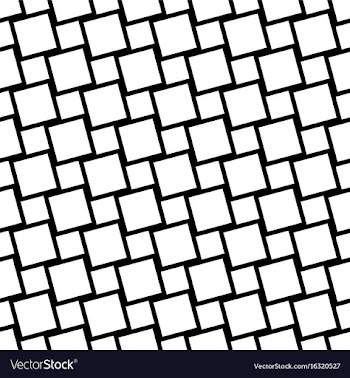 Black and white seamless square grid pattern vector image