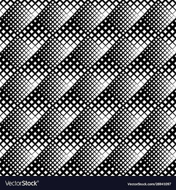Black and white seamless square pattern background vector image