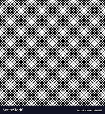 Black and white seamless square pattern background vector image