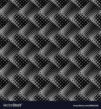 Black and white seamless square pattern background vector image