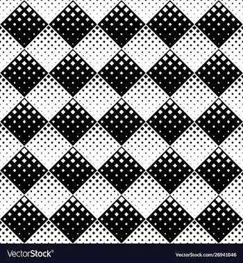 Black and white seamless square pattern vector image