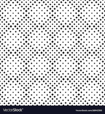 Black and white seamless star pattern background vector image