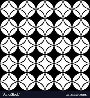 Black and white seamless star pattern vector image