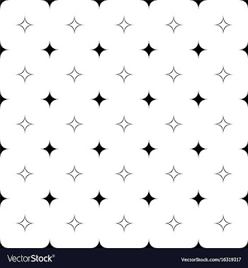 Black and white seamless star pattern vector image