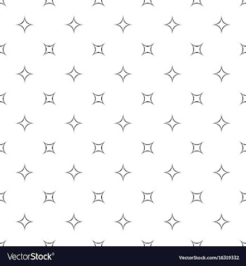 Black and white seamless star pattern vector image