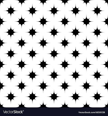 Black and white seamless star pattern vector image