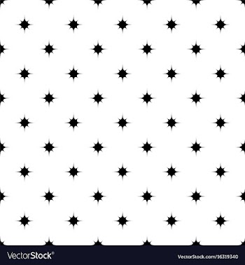 Black and white seamless star pattern vector image