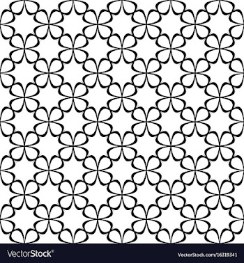 Black and white seamless star pattern vector image