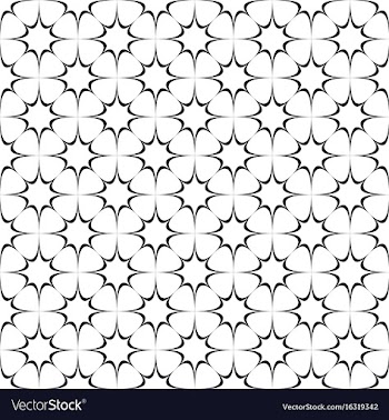 Black and white seamless star pattern vector image