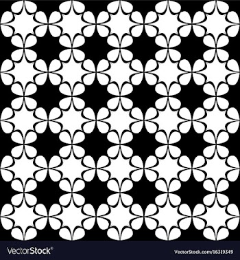 Black and white seamless star pattern vector image