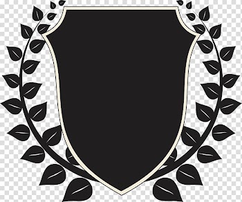 Black and white shield and leaf logo illustration, Laurel wreath Award Illustration, Shield transparent background PNG clipart