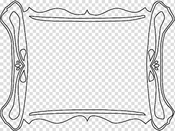 Black and white , Simple black frame transparent background PNG clipart