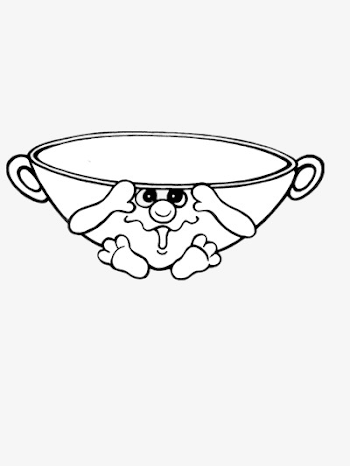 Black And White Small Pot, Pot Clipart, Lovely, Cartoon PNG Image ...
